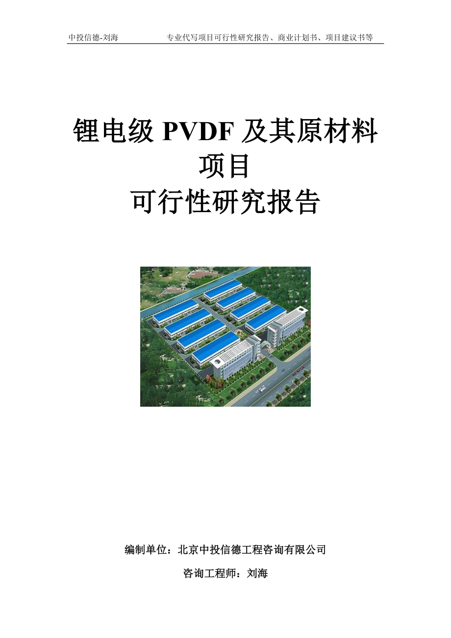 锂电级PVDF及其原材料项目可行性研究报告模板