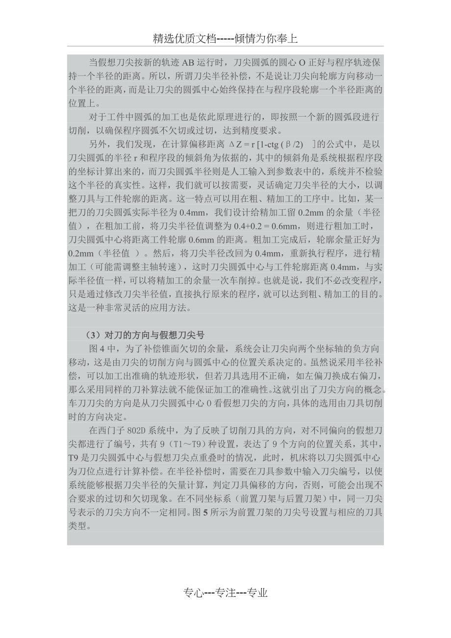 数控车床刀尖半径补偿的原理和应用介绍_第5页