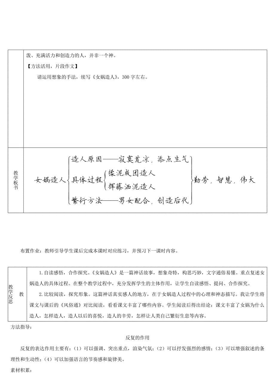 七年级语文上册 第六单元 21 女娲造人导学案 新人教版_第5页