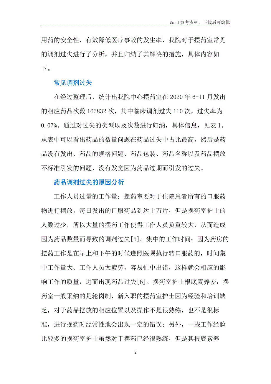 中心摆药室常见调剂差错及解决措施_第2页