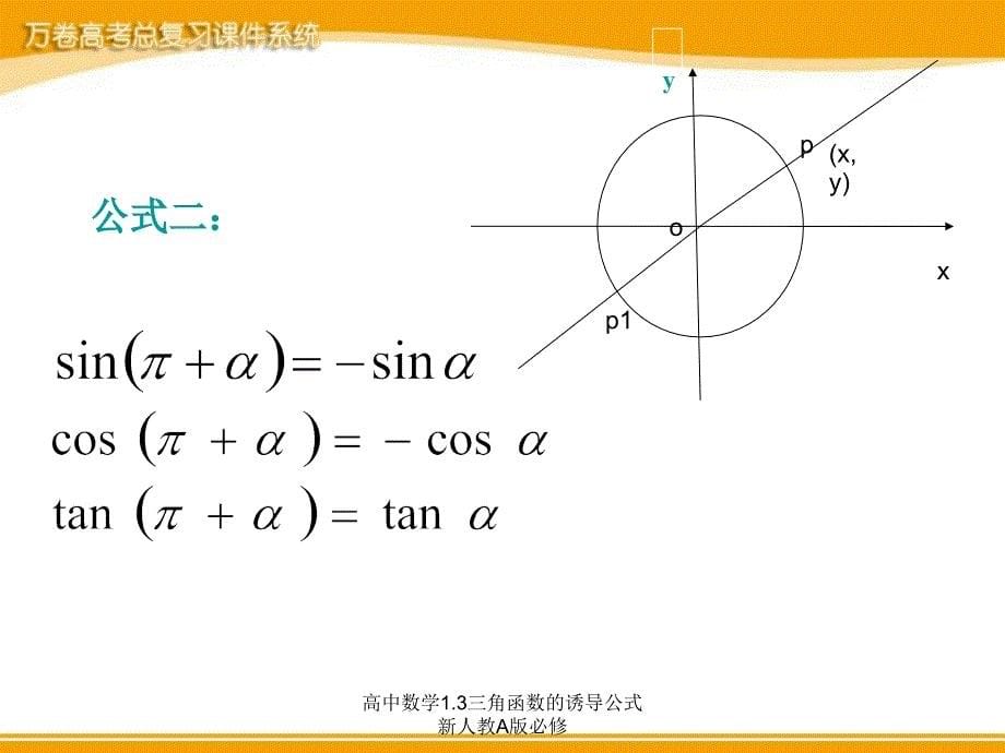 高中数学1.3三角函数的诱导公式新人教A版必修课件_第5页