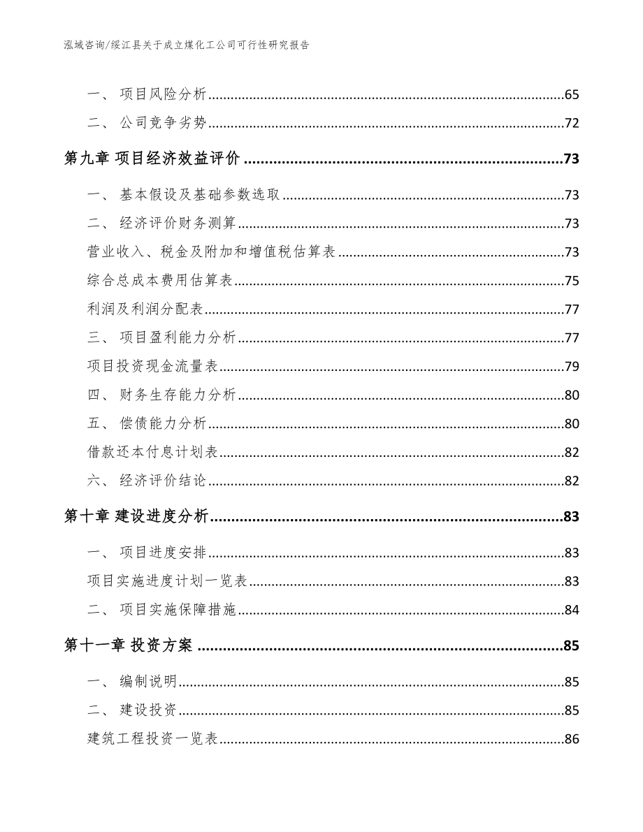 绥江县关于成立煤化工公司可行性研究报告_第4页