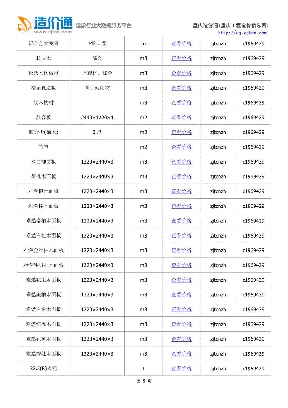 西安信息价,最新最全西安工程造价信息网信息价下载-造价通_第5页