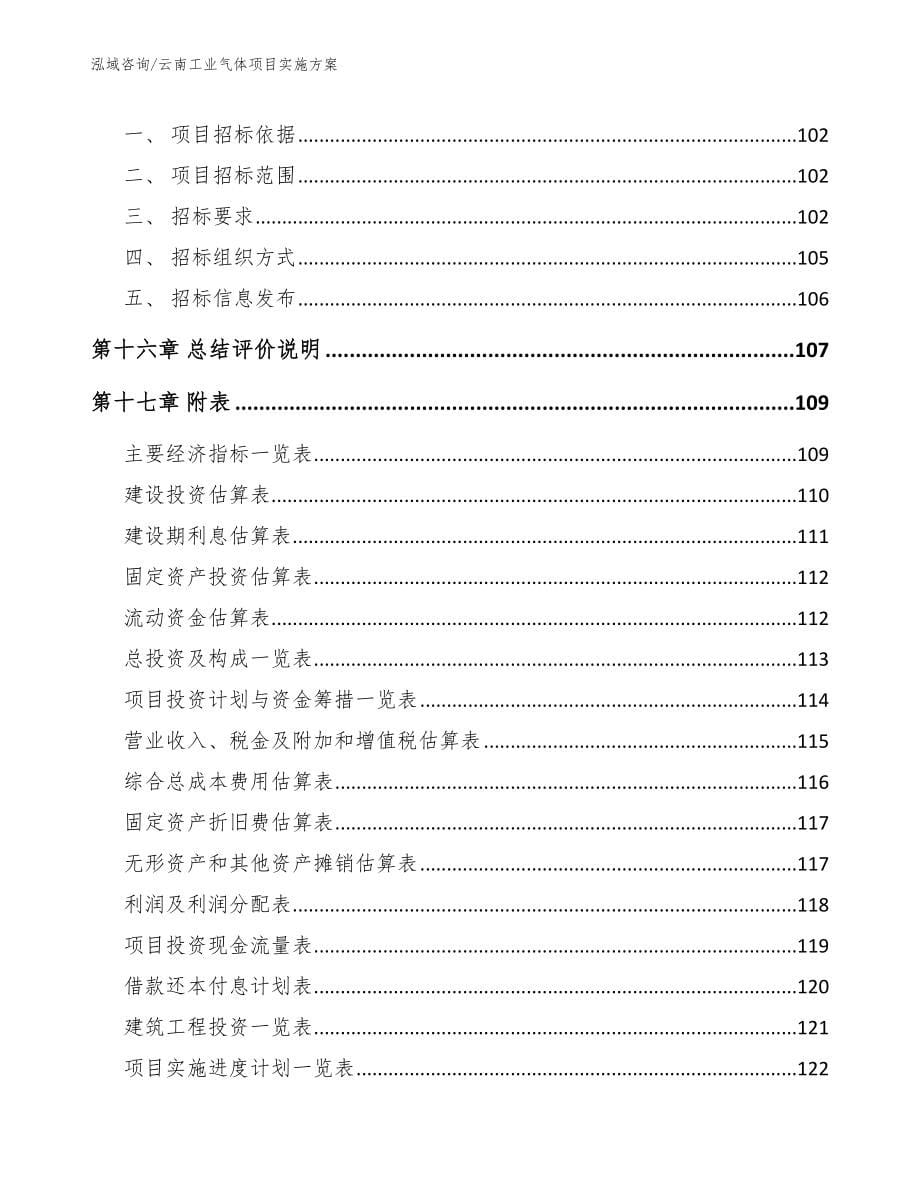 云南工业气体项目实施方案参考范文_第5页