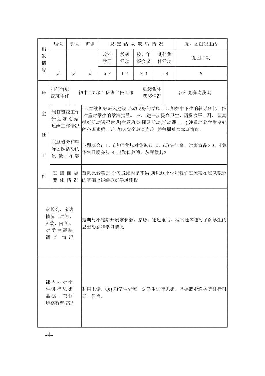 陈正和2014教师考核工作登记表.doc_第5页