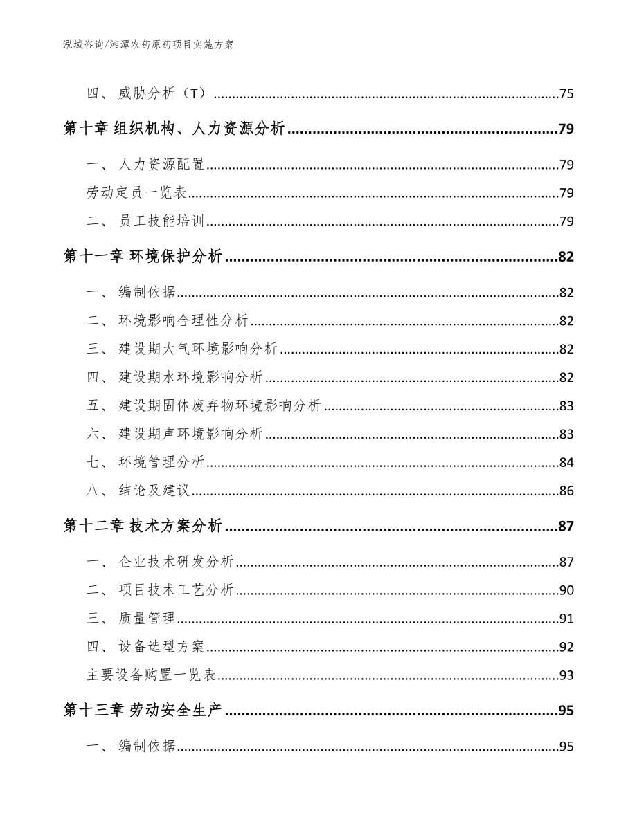 湘潭农药原药项目实施方案（模板参考）_第5页