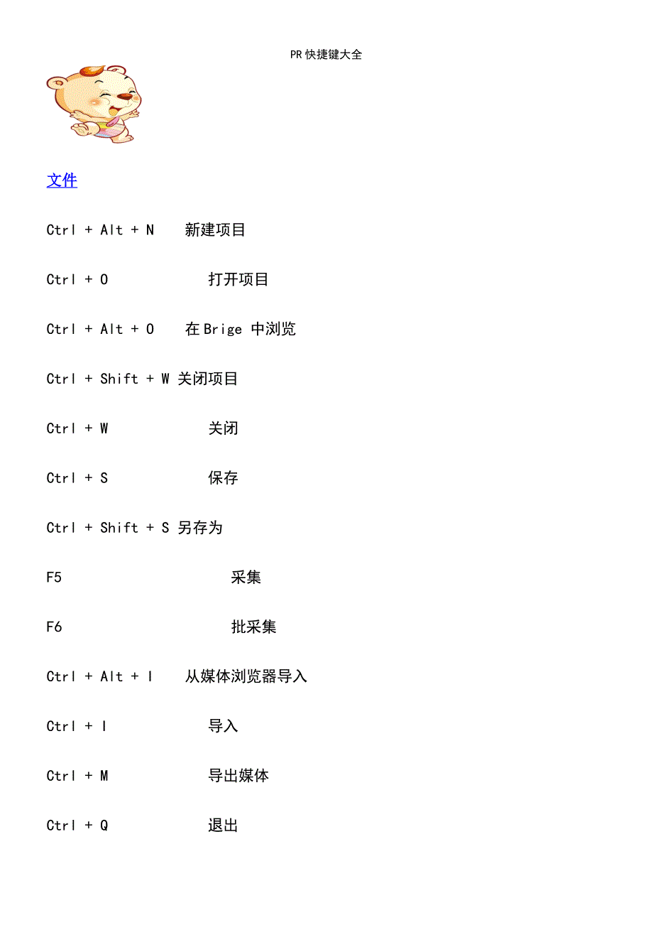 (2021年整理)PR快捷键大全_第2页