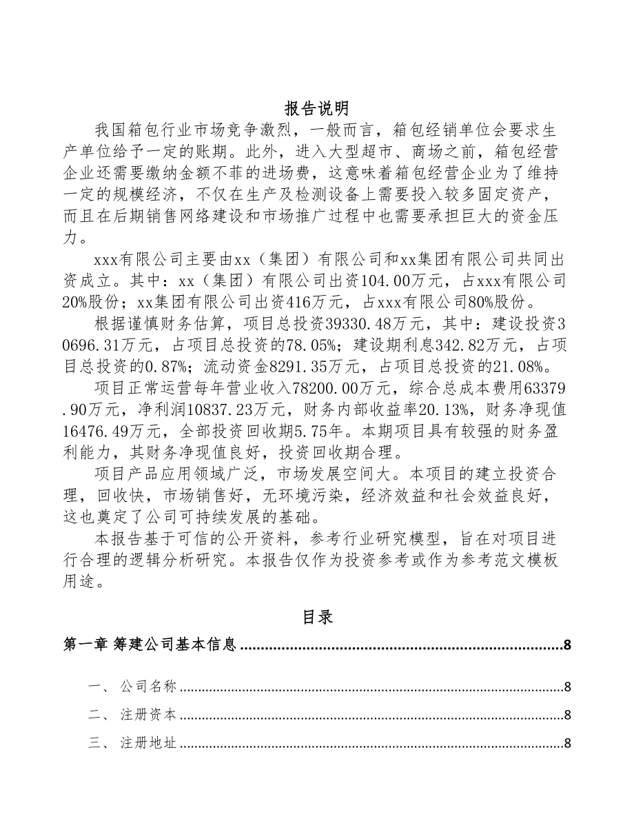 泸州关于成立箱包公司可行性研究报告(DOC 75页)_第2页