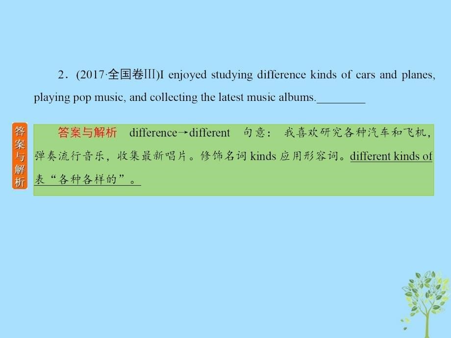 2019版高考英语一轮复习 第二部分 语法专题 专题二 需要&amp;ldquo;变形&amp;rdquo;的名词、数词、形容词和副词 第3讲 词性转换课件 新人教版_第5页