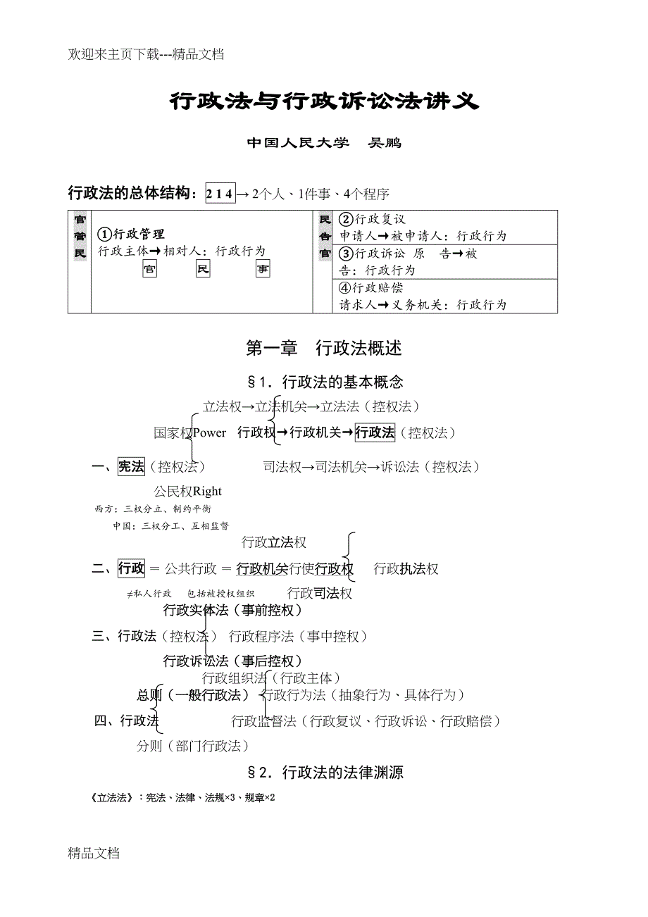 最新行政法讲义年版(DOC 43页)_第1页