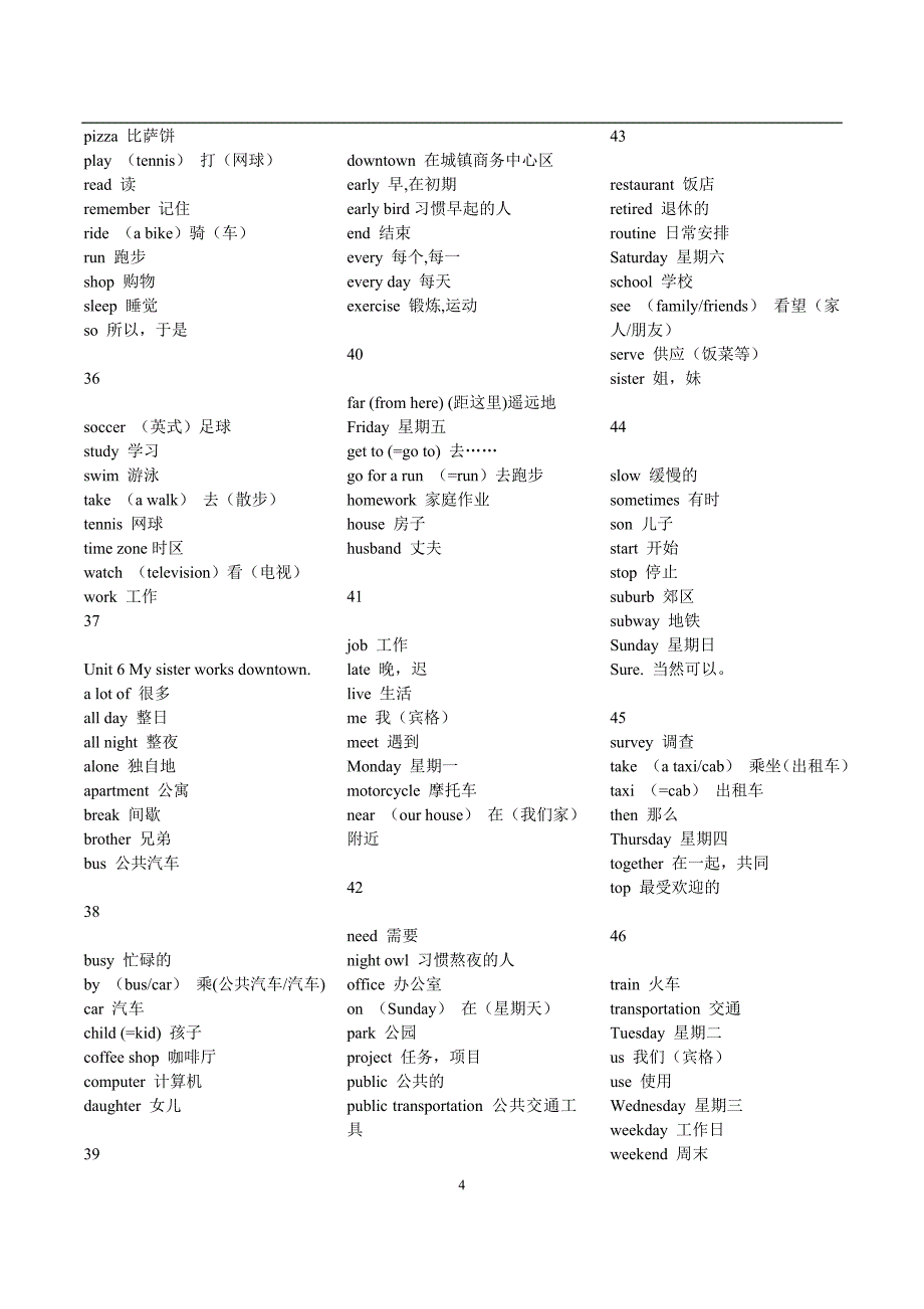 精品资料（2021-2022年收藏）剑桥国际英语教程词汇手册入门级_第4页