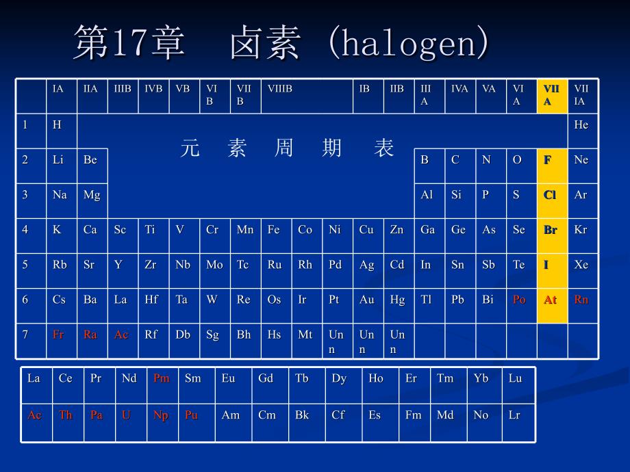 卤素高中化学竞赛大学无机化学_第1页