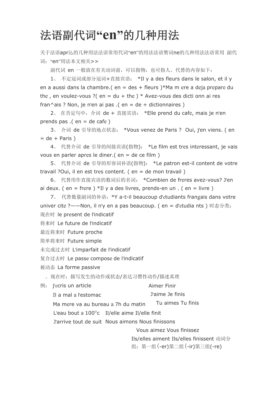 法语最全基本语法_第1页