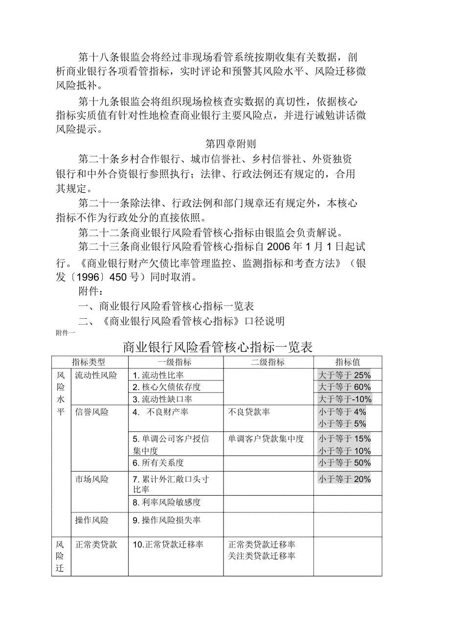 商业银行风险监管核心指标一览表格说明.docx_第5页