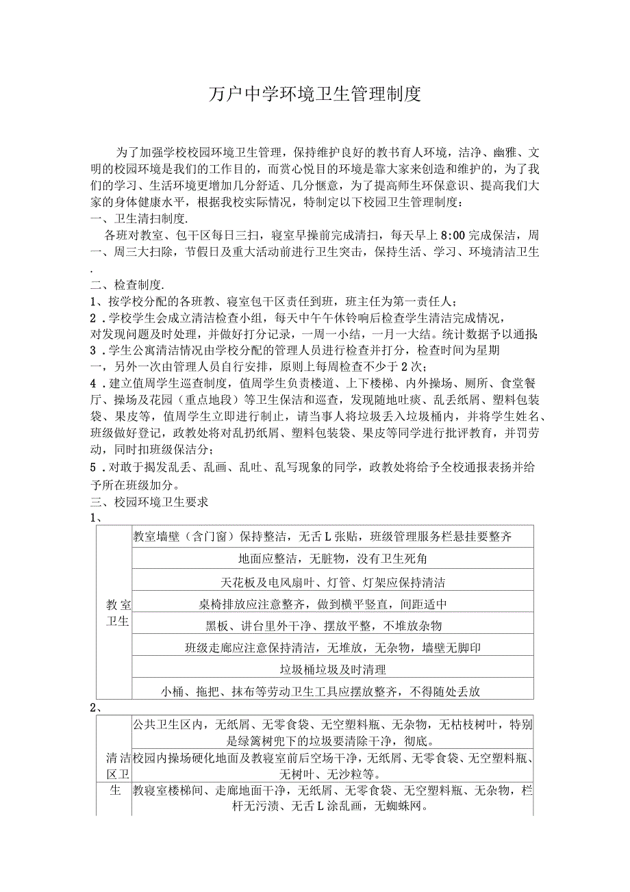 中学环境卫生管理制度_第1页