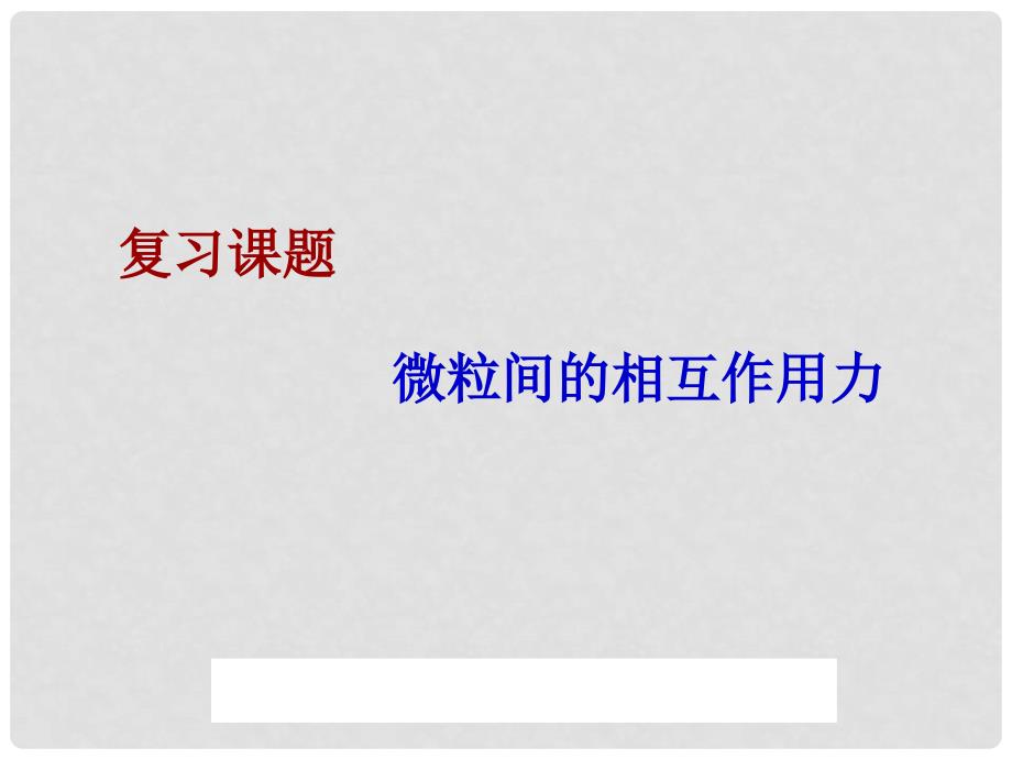 高中化学 专题1 微观结构与物质的多样性 1.2 微粒之间的相互作用力复习课件 苏教版必修2_第1页