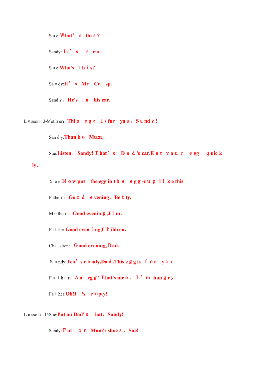 朗文3L英语(看听学)第一册课文大全_第4页