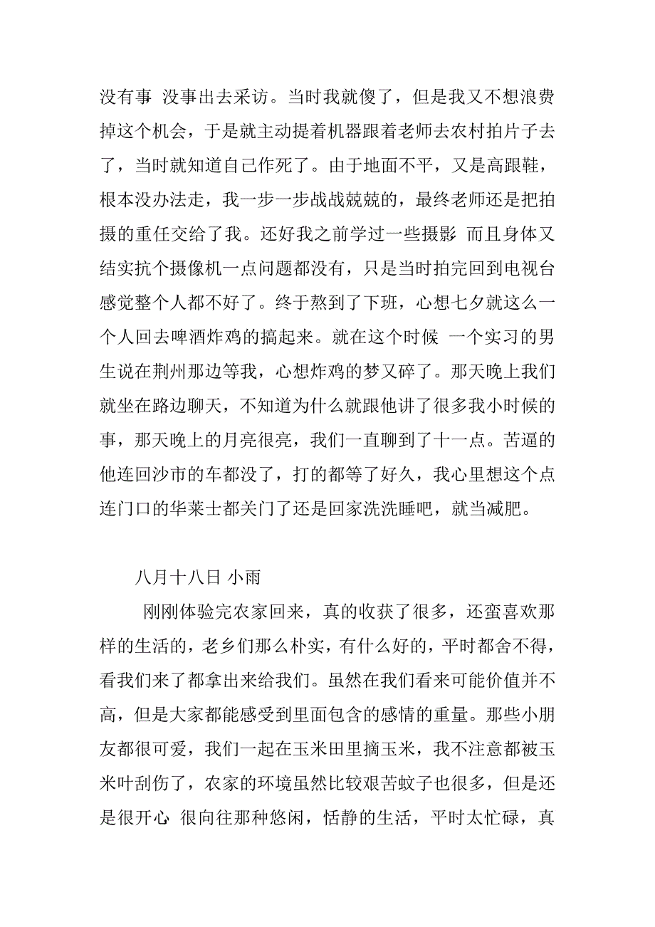 暑假电视台实践日记_第2页