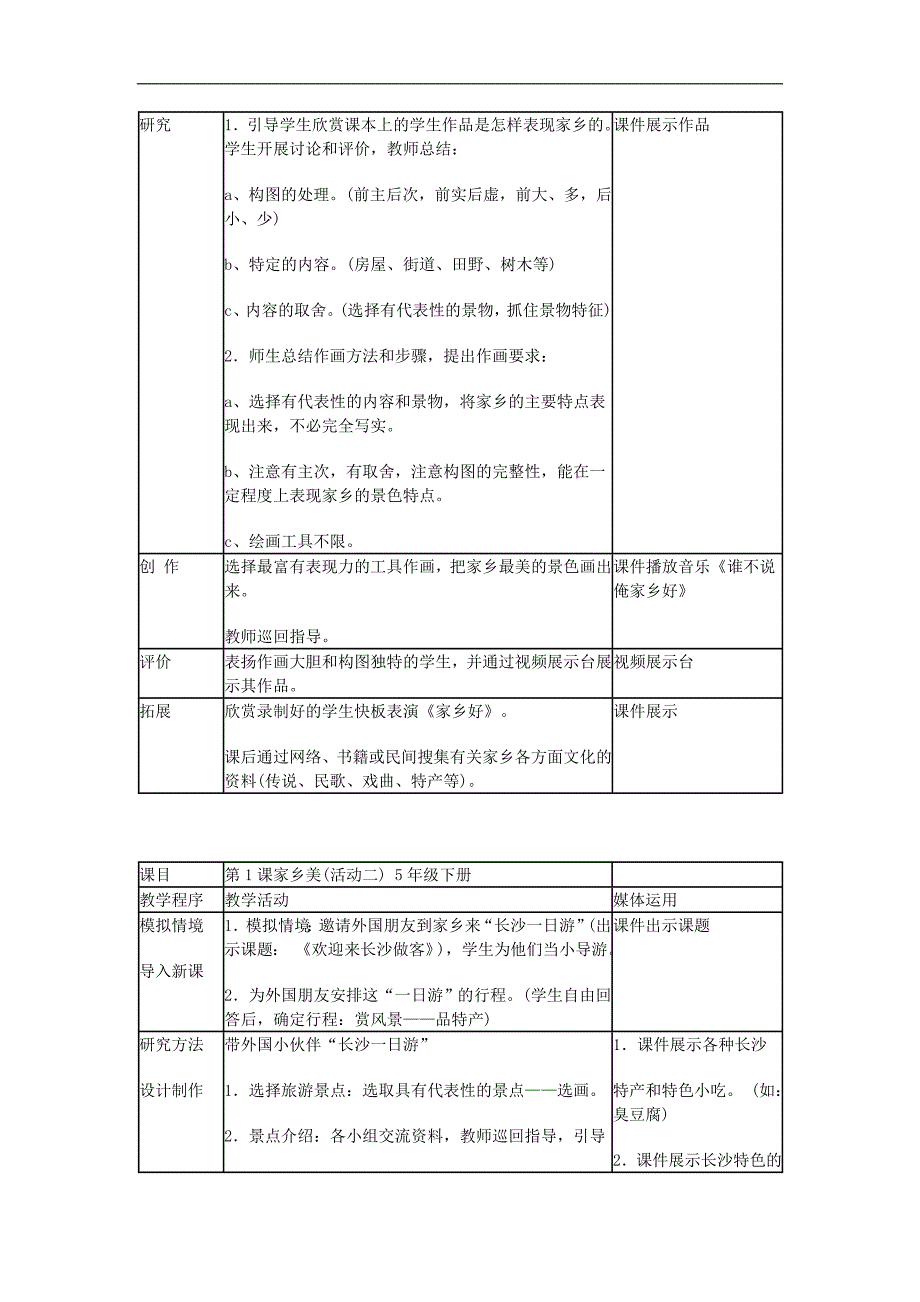 湘教版小学五年级下册精品教案　全册_第2页