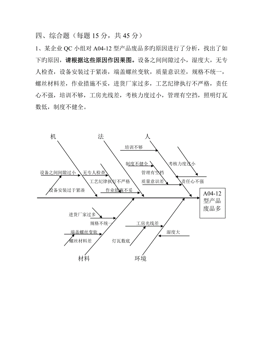 QC小组活动管理培训试卷带答案_第4页