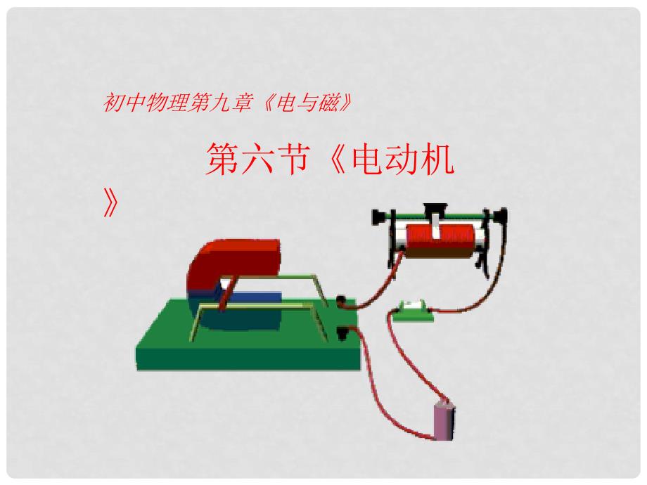 天津市葛沽第三中学八年级物理 第九章《电与磁》电动机课件 新人教版_第1页