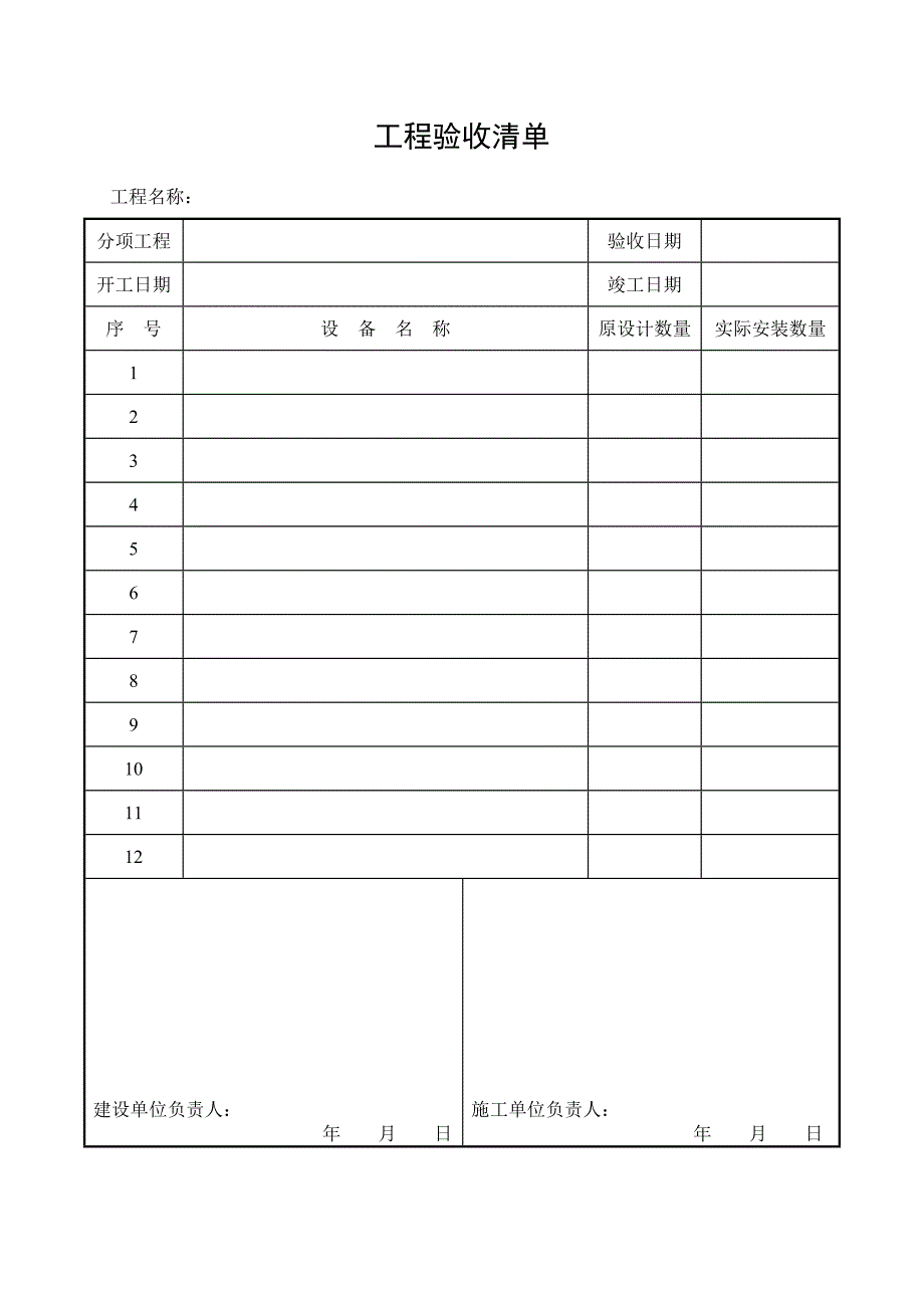 《项目验收单模板》word版.doc_第3页