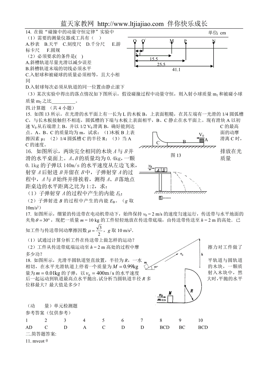 嘉禾一中动量单元检测题.doc_第3页