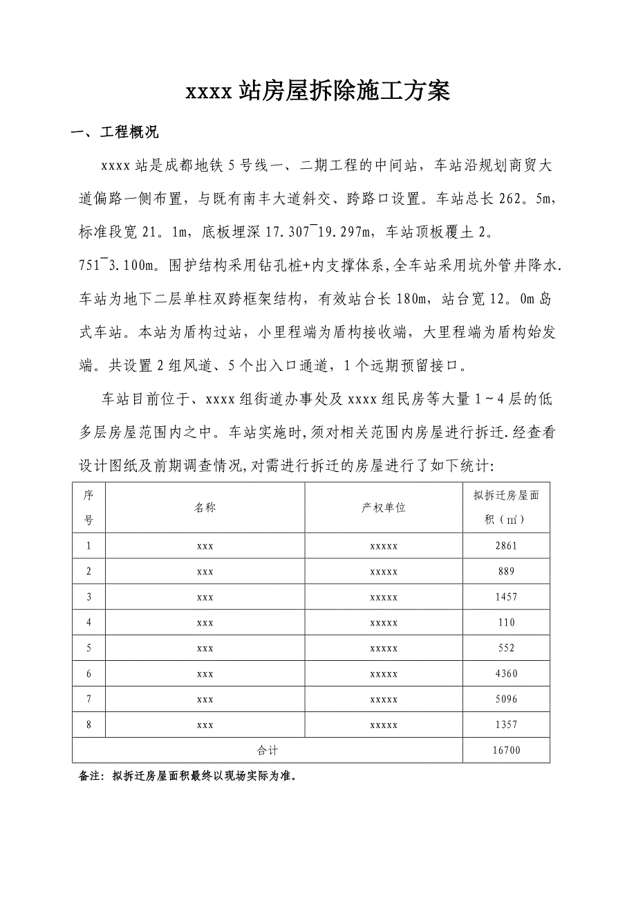 【整理版施工方案】房屋拆除施工方案29345_第1页