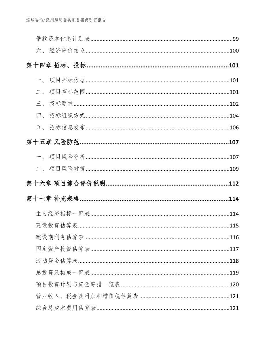 抚州照明器具项目招商引资报告【模板范本】_第5页