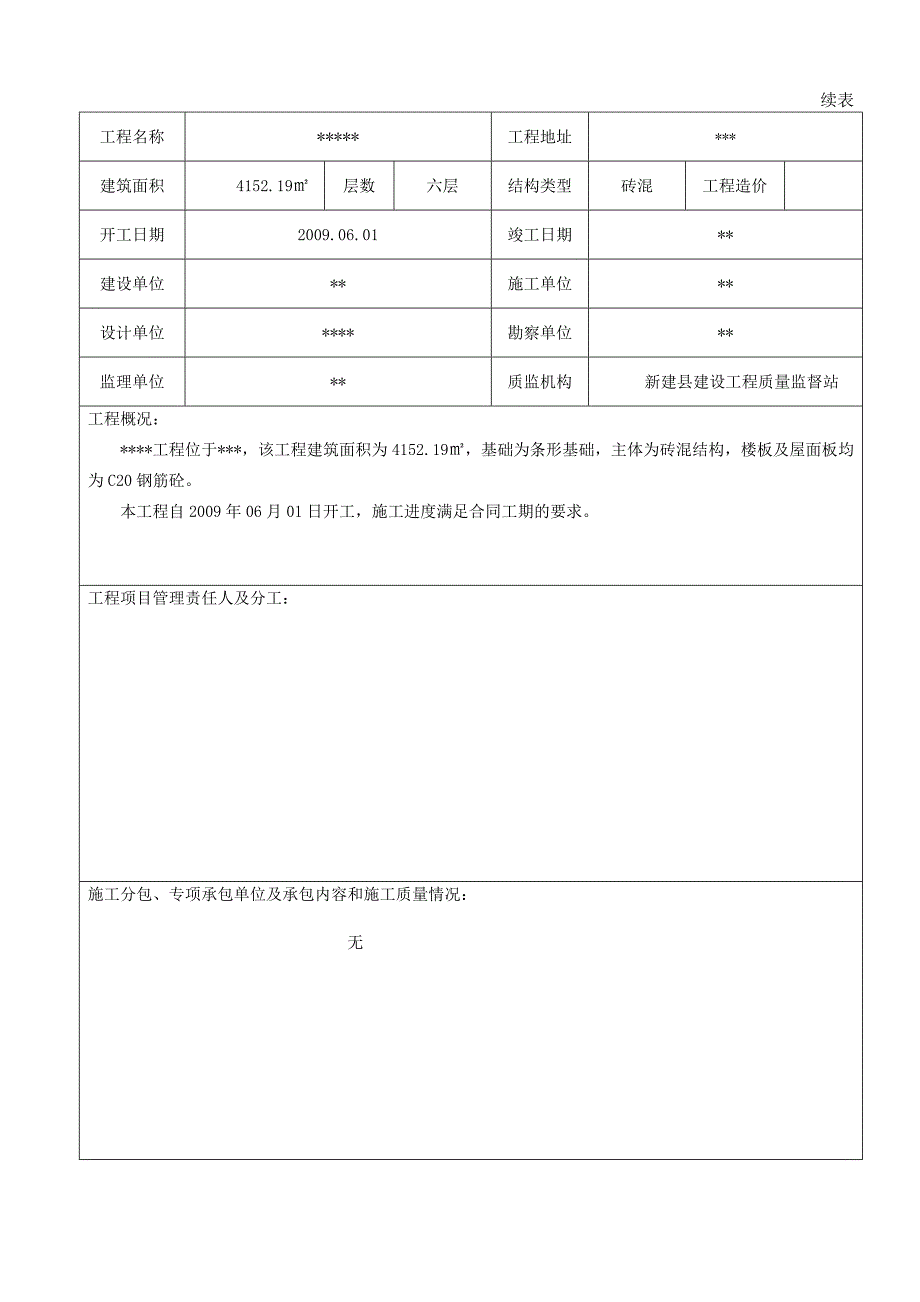 工程竣工验收报告范本(建设单位)_第3页