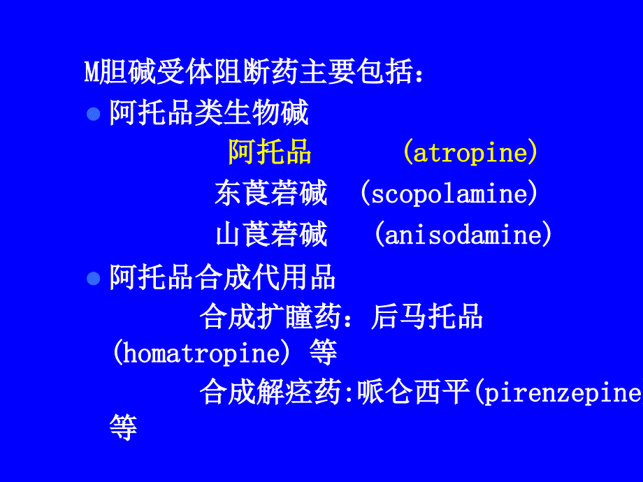 阿托品为竞争性M胆碱受体阻断药课件_第3页