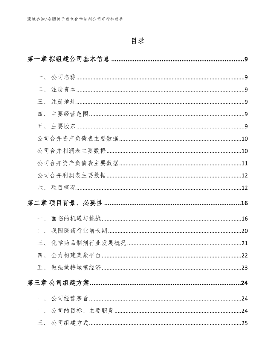 安顺关于成立化学制剂公司可行性报告（模板参考）_第2页