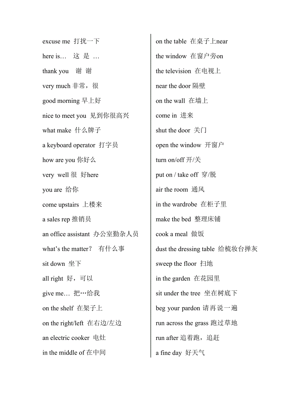 (完整版)新概念第一册短语(最新整理)_第1页