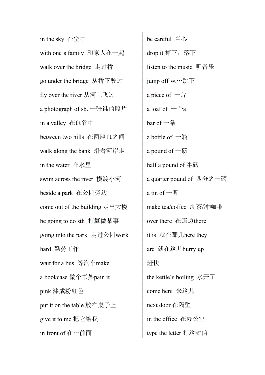 (完整版)新概念第一册短语(最新整理)_第2页