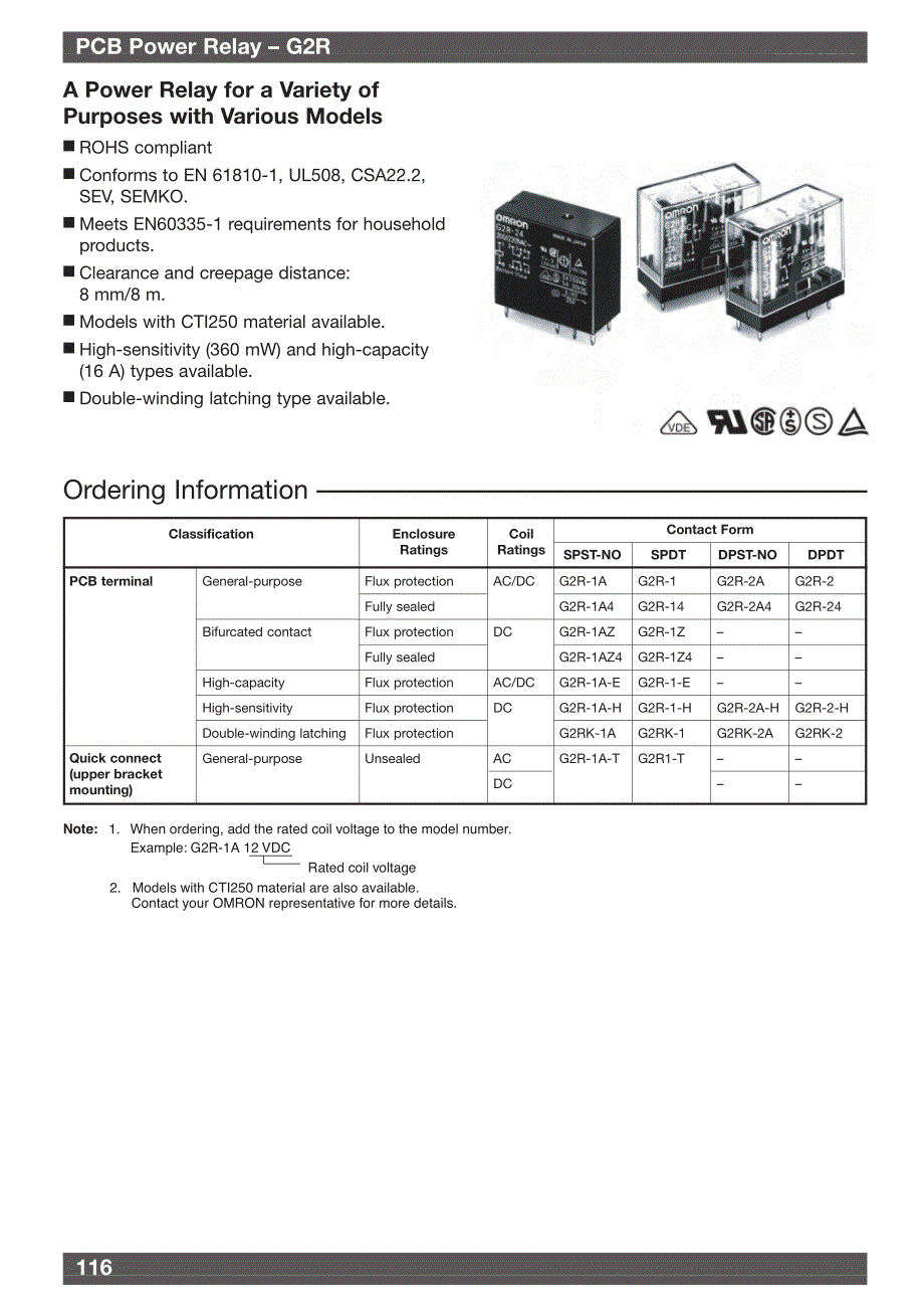 PCB Text PCB Power Relay – G2R_第1页