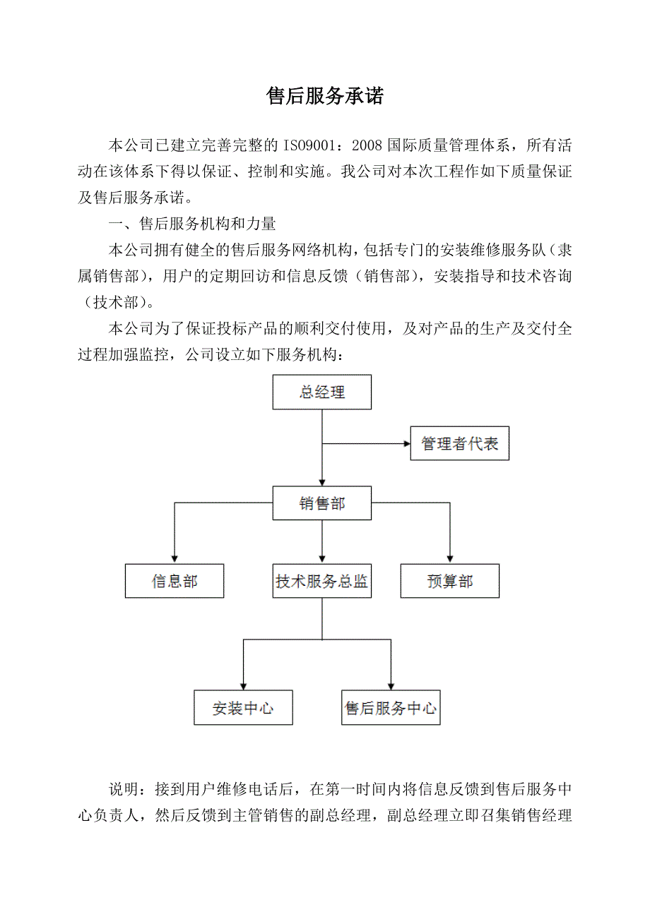 售后服务承诺(路灯行业)_第1页