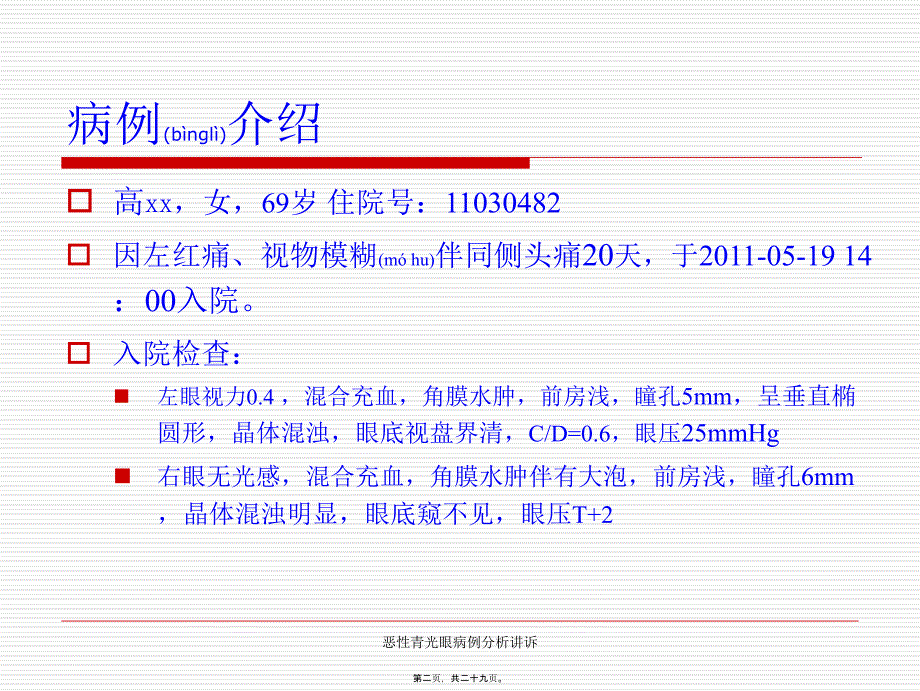 恶性青光眼病例分析讲诉课件_第2页