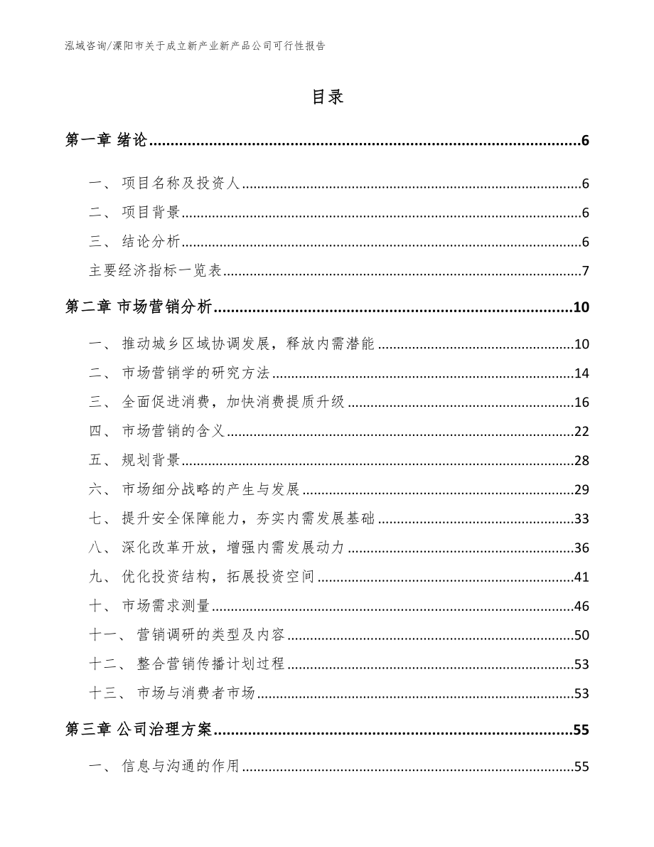 溧阳市关于成立新产业新产品公司可行性报告_模板参考_第2页