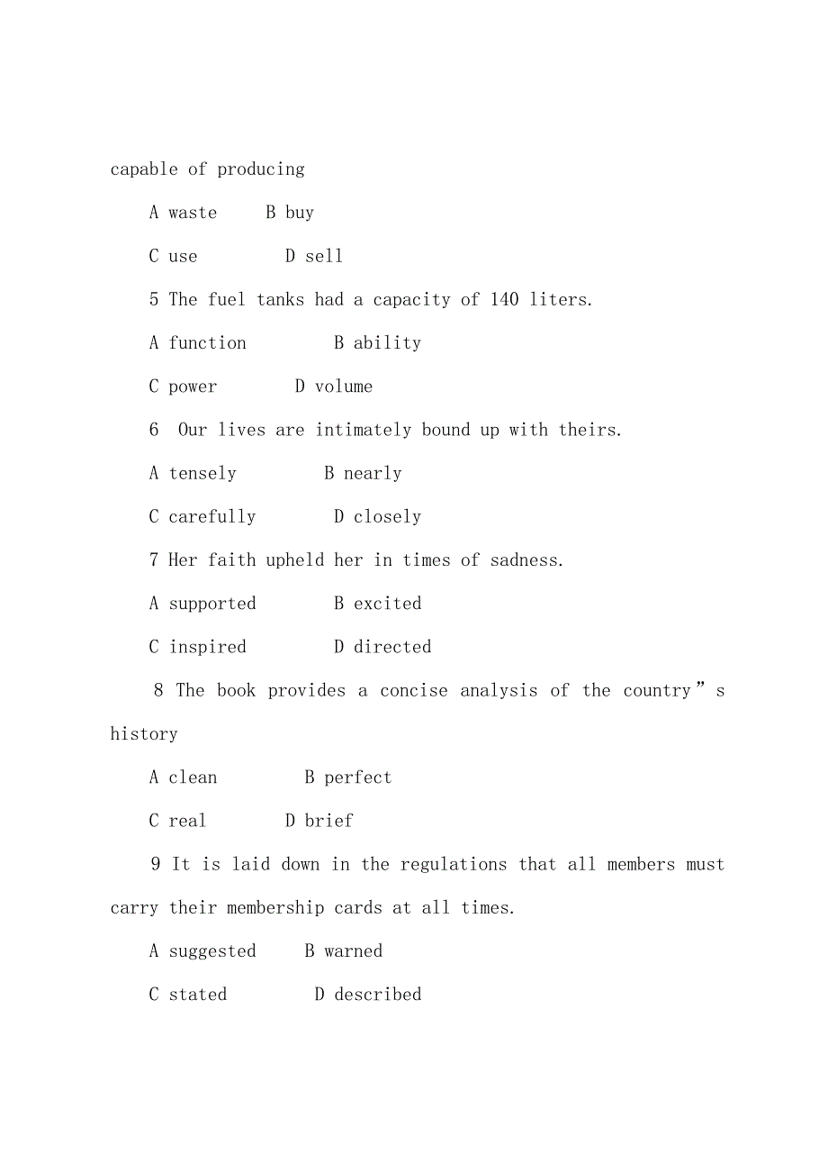 2022年职称英语考试综合类A级词汇选项练习题(8).docx_第2页