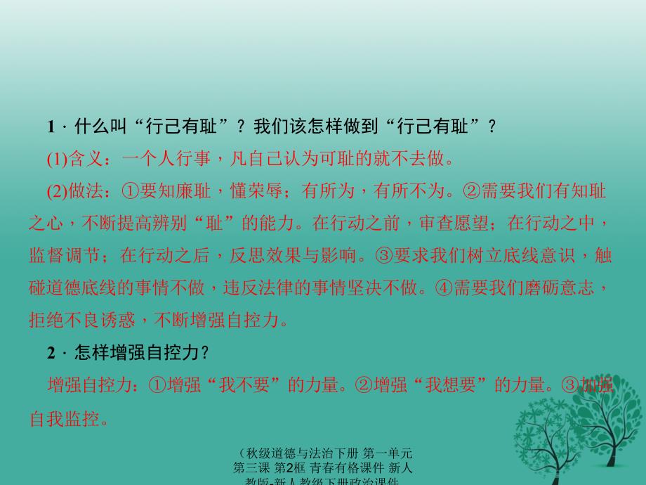 最新道德与法治下册第一单元第三课第2框青有格课件_第3页