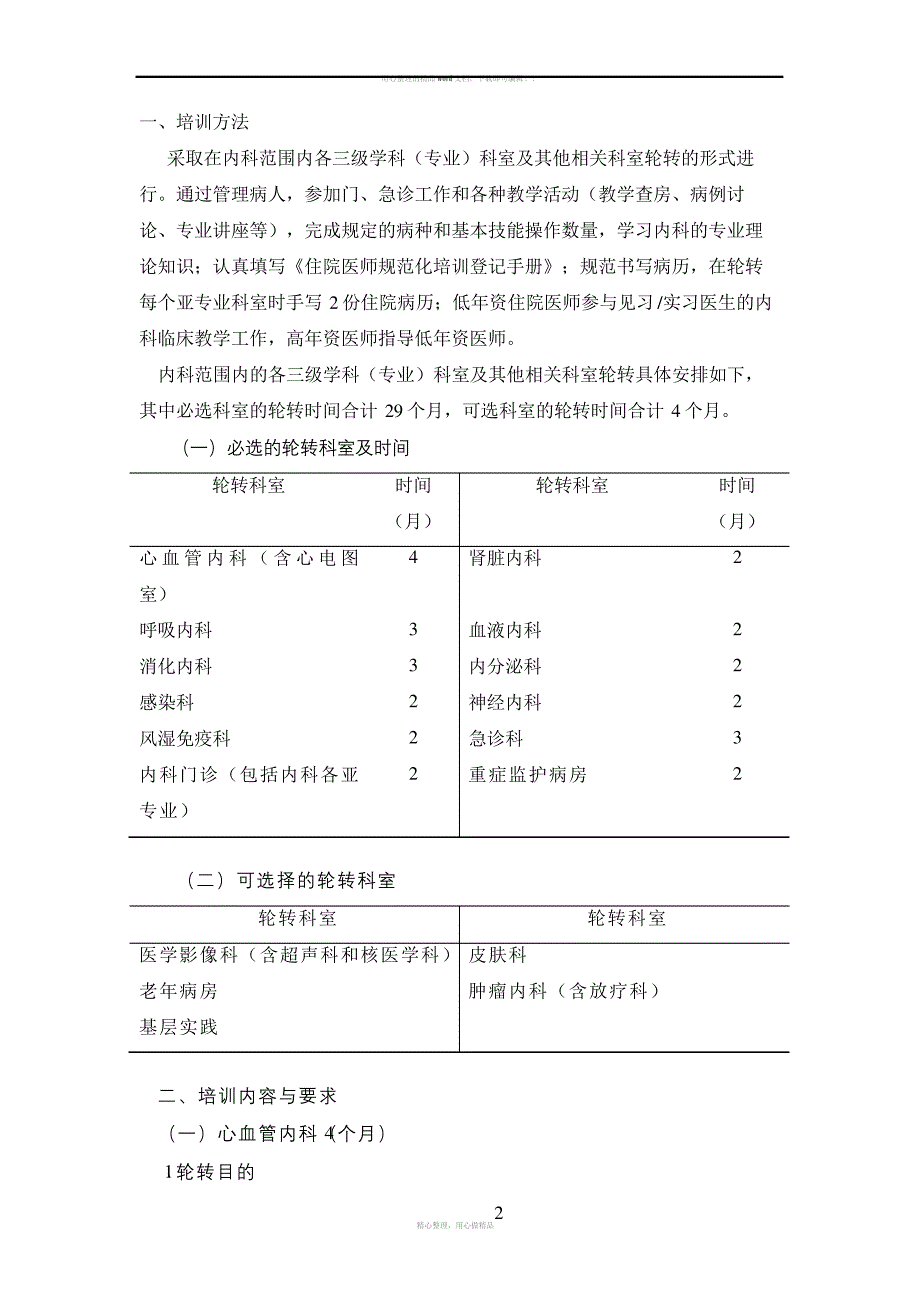 住院医师规范化培训内容与标准——内科_第2页