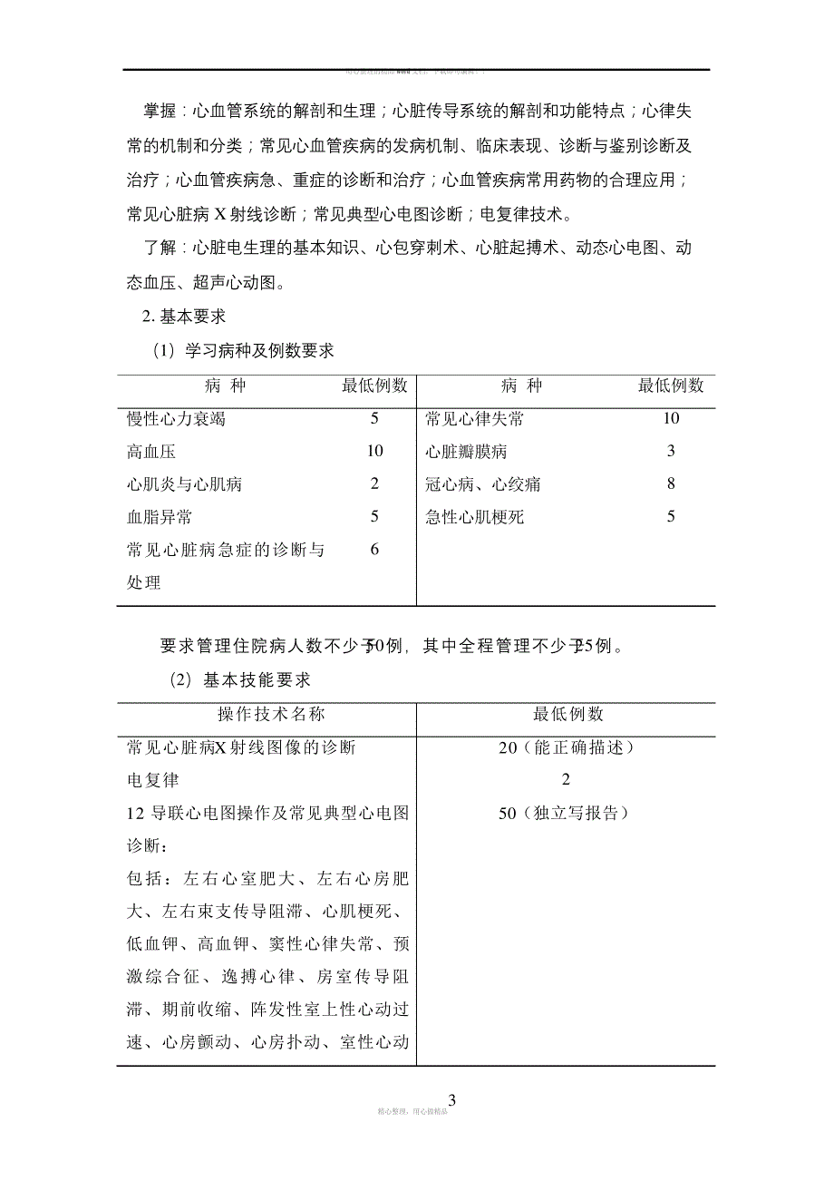 住院医师规范化培训内容与标准——内科_第3页