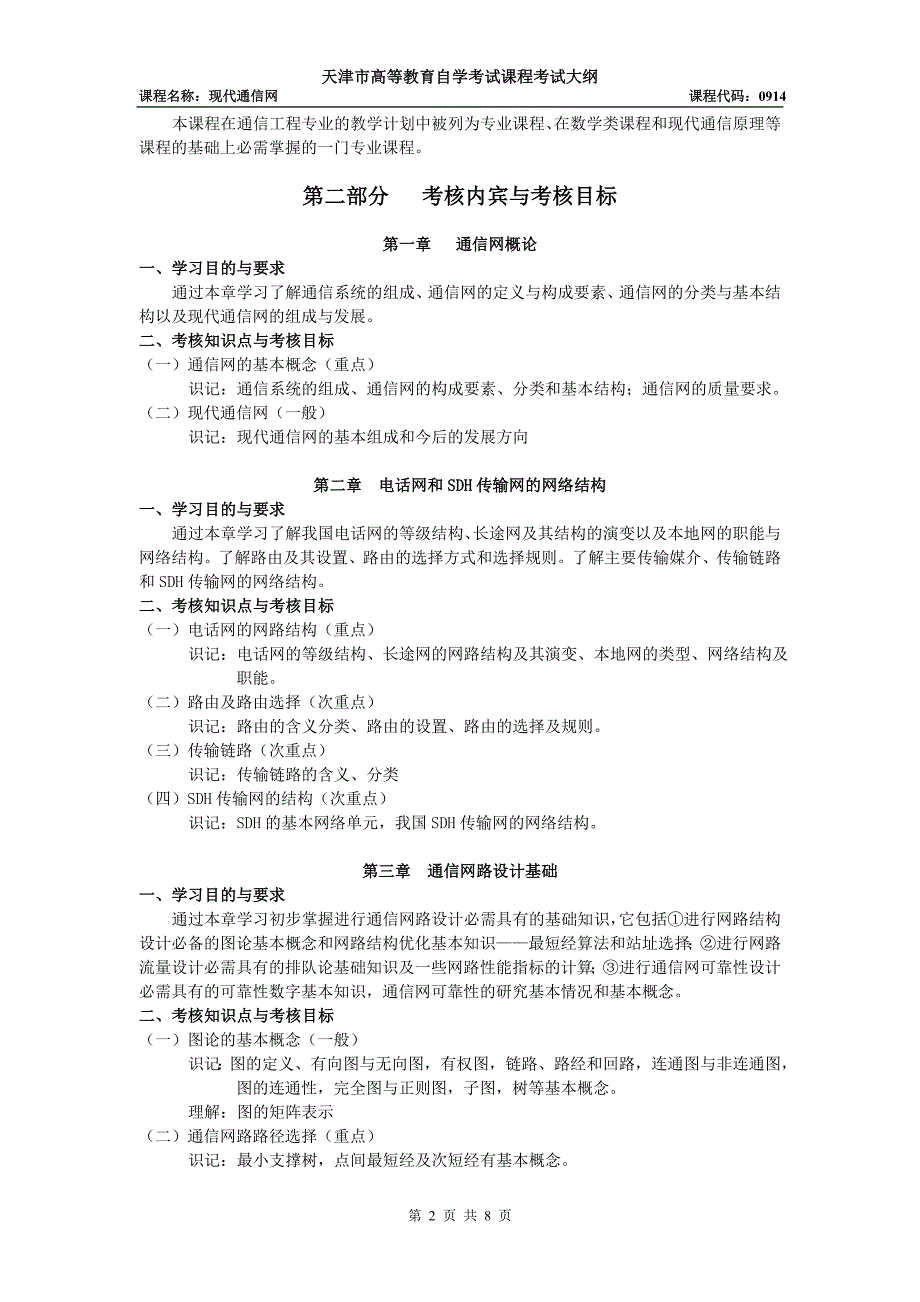 课程名称 现代通信网 课程代码.doc_第2页