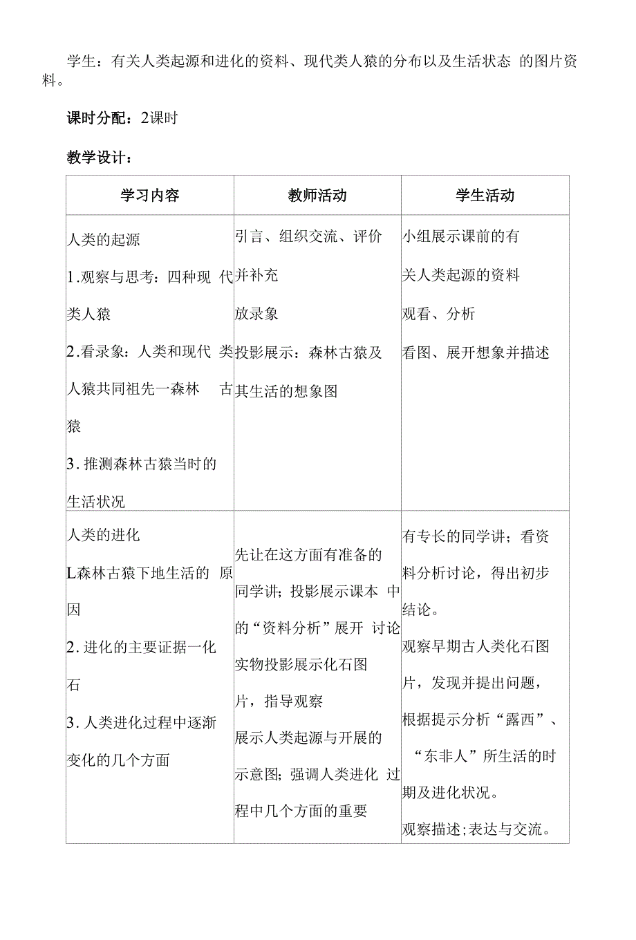 《人类的起源和发展》教案.docx_第2页