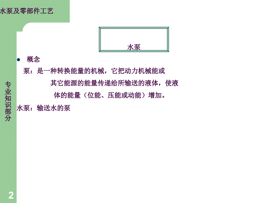 水泵及零部件工艺ppt课件_第2页