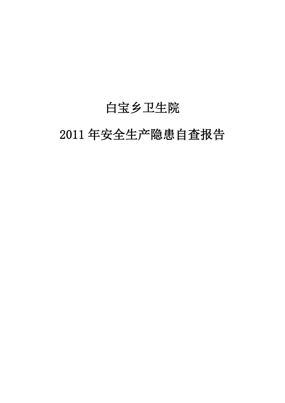 白宝乡卫生院安全生产隐患排查报告_第2页