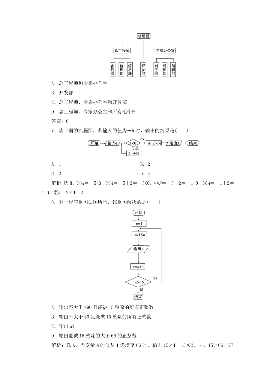 2019-2020学年高中数学第4章框图章末综合检测四新人教B版选修1-2_第3页