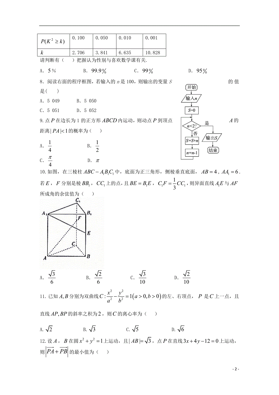 贵州省遵义四中高二数学上学期期末考试试题 理.doc_第2页