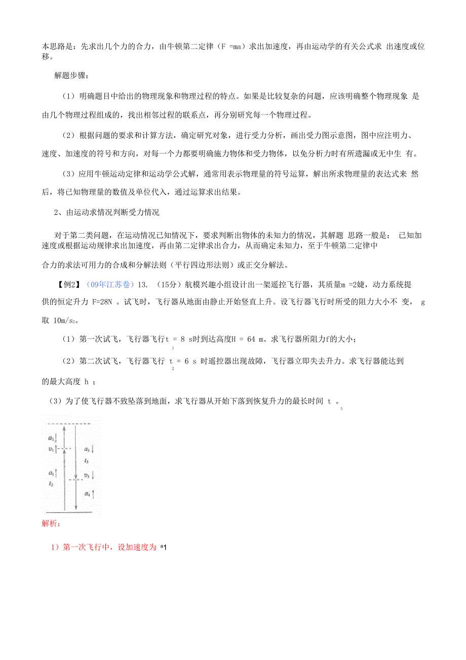 2011版物理一轮精品复习学案：32 牛顿第二定律、两类动力学问题(必修1)_第4页