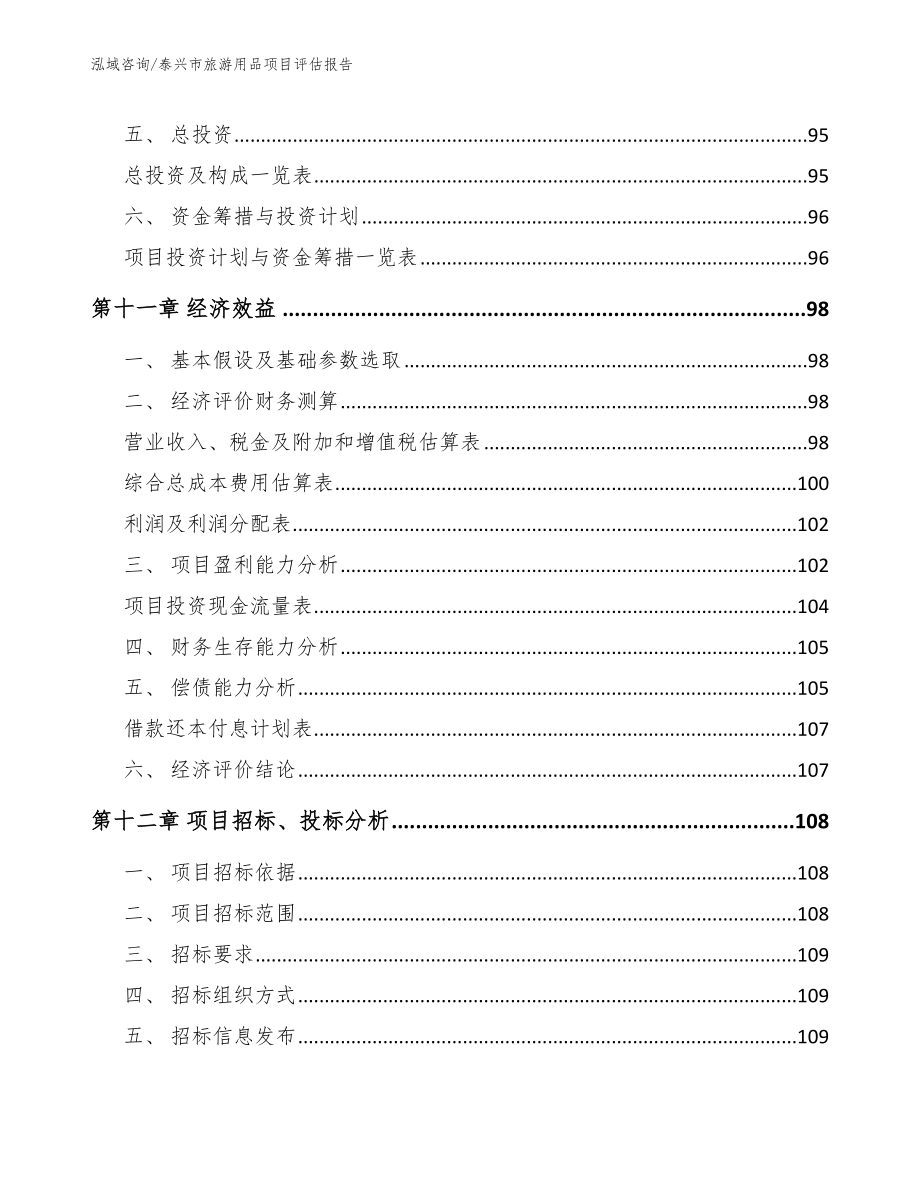 泰兴市旅游用品项目评估报告【模板参考】_第4页